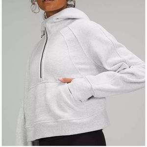 Lululemon Scuba Oversized Half Zip Hoodie, Gray, XS/S